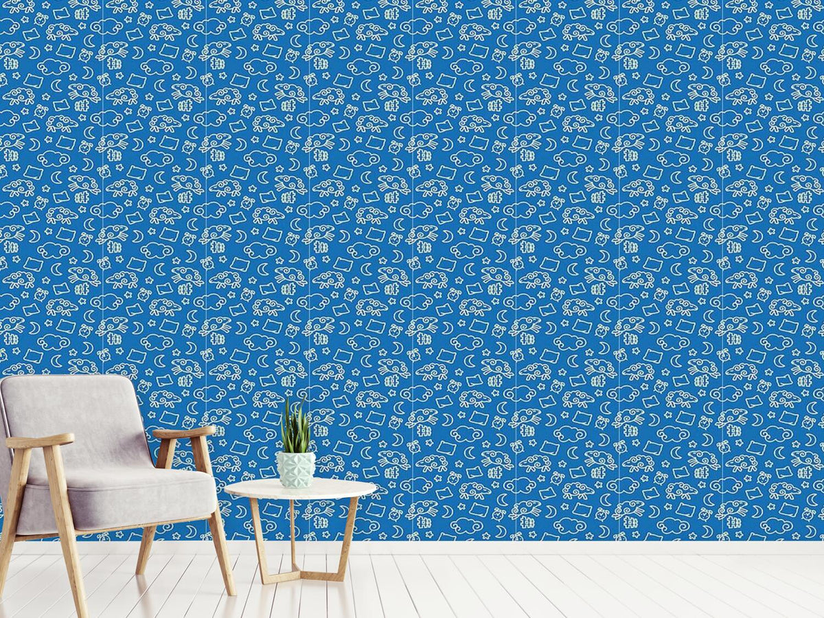 patterned-wallpaper-counting-little-sheep